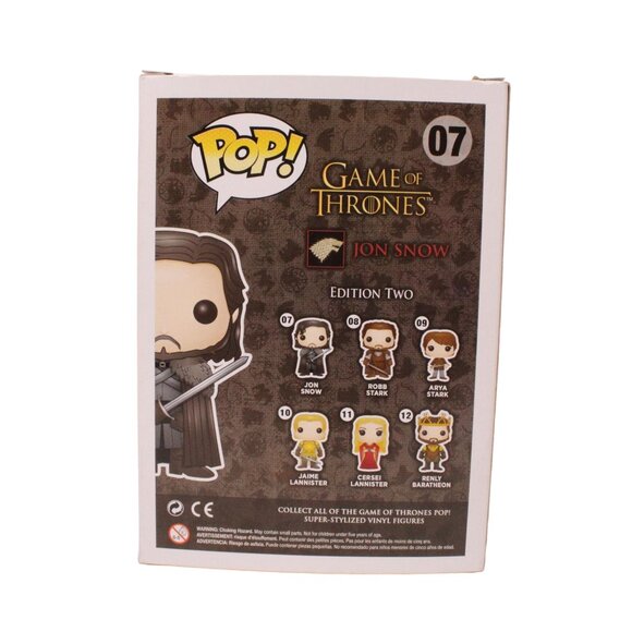 Funko Pop! Game of Thrones Jon Snow #07 Vinyl Figure In Box Collectible Boxed - Picture 2 of 6